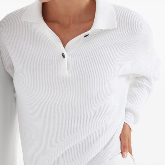 🧶 Brunello Cucinelli rib-knit polo sweater - Size M - Picture 4 of 5